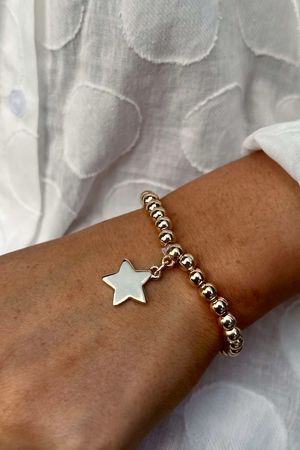 Laundry B Free Spirit Stretch Stacker Bracelet Star Gold